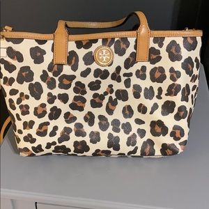 Tory Burch Ocelot Leopard Crossbody Tote + Matching Wallet